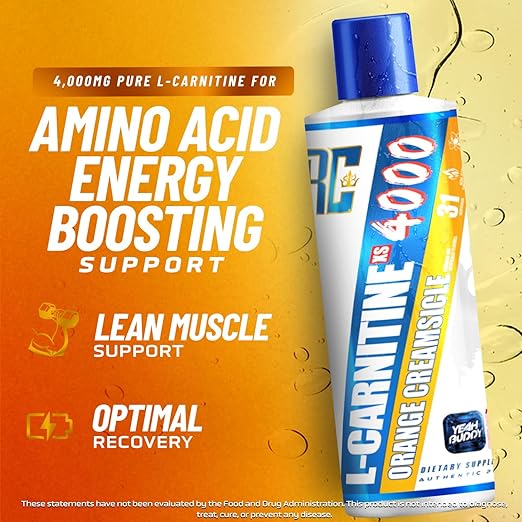 Ronnie Coleman Signature Series L Carnitine XS 4000 Liquid, Stimulant Free, Sugar Free, Zero Carbs, Lean Muscle Strength Support for Men and Women, Tropical Passion Fruit